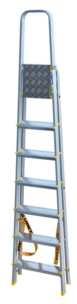 Стремянка анодированная 7 ступеней Алюмет APA7007, алюминий - фото