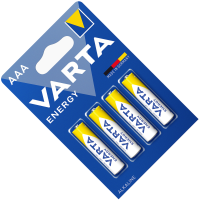 Батарейки щелочные AAA Varta Energy 4103213414, 4 шт в блистере