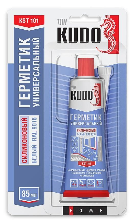 Герметик силиконовый универсальный 85 мл Kudo KST-101, белый