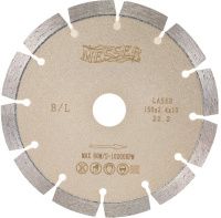 Диск алмазный сегментный B/L для бетона 150 мм, Messer 01-13-150