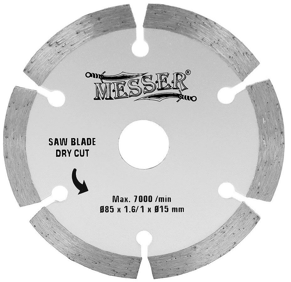 Диск алмазный 85х15х1,6х1 мм для циркулярной мини-пилы М200, Messer 10-40-853 - фото