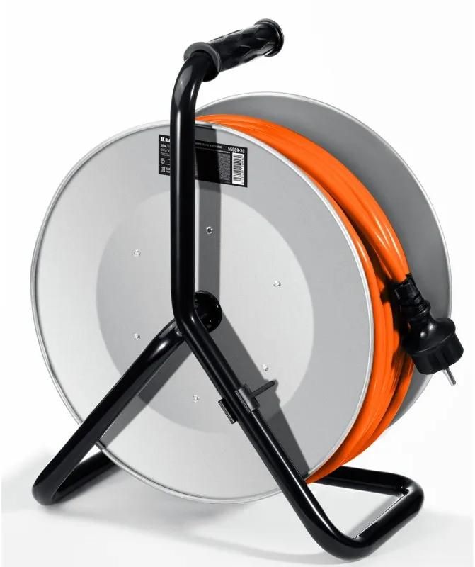 Удлинитель силовой на стальной катушке ПВС, 3х2,5 мм², 50 м, 4000Вт, IP44 Expert Kraftool 55089-50 - фото