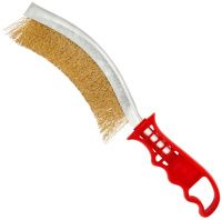 Щетка гофрированная ручная вогнутая тип C FIT 38420, латунированная сталь