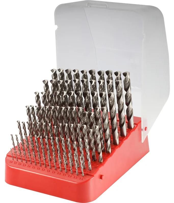 Изображение товара Набор сверл по металлу 1-10 мм HSS-G 135° DIN 338 H-Tools 214223HT, 91 шт