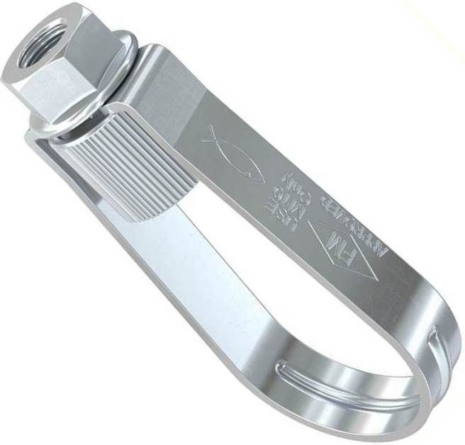 Хомут спринклерный петлевой Fischer FRLH, оцинкованная сталь - фото