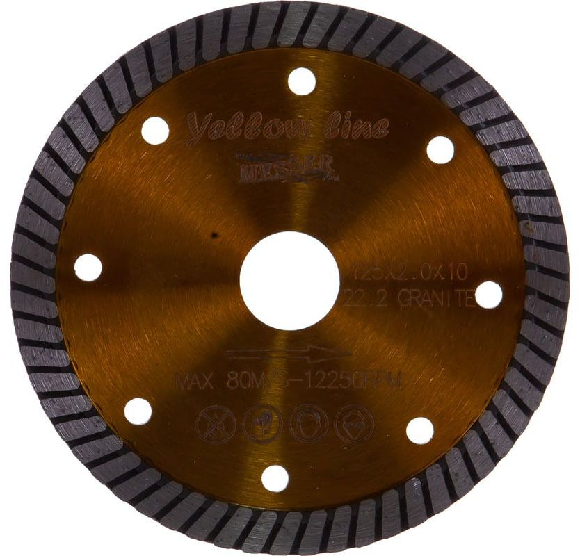 Диск алмазный турбо YL по граниту 125 мм, Messer 01-35-125 - фото