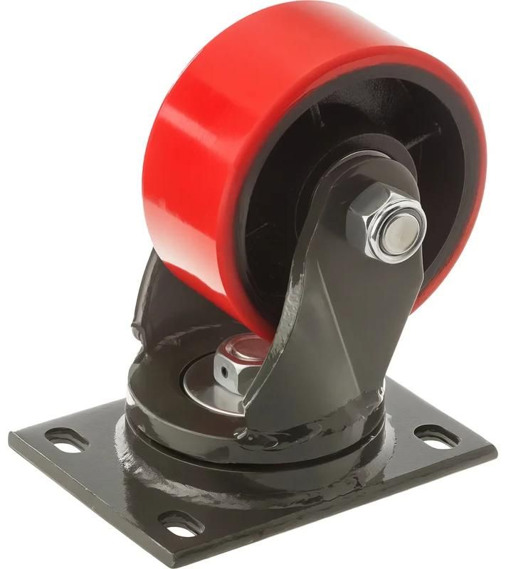 Колесо сверхбольшегрузное полиуретановое, поворотное 150 мм SHP 63 - фото