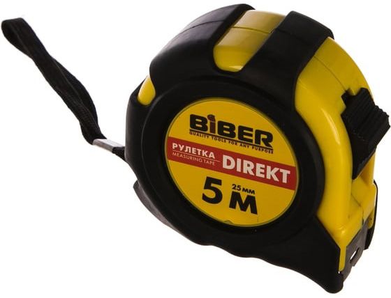 Рулетка обрезиненный корпус Direct BIBER - фото