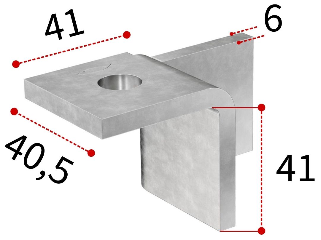 Соединительный уголок для профиля FUS Fischer FUF 180° R 537587, горячеоцинкованная сталь - фото