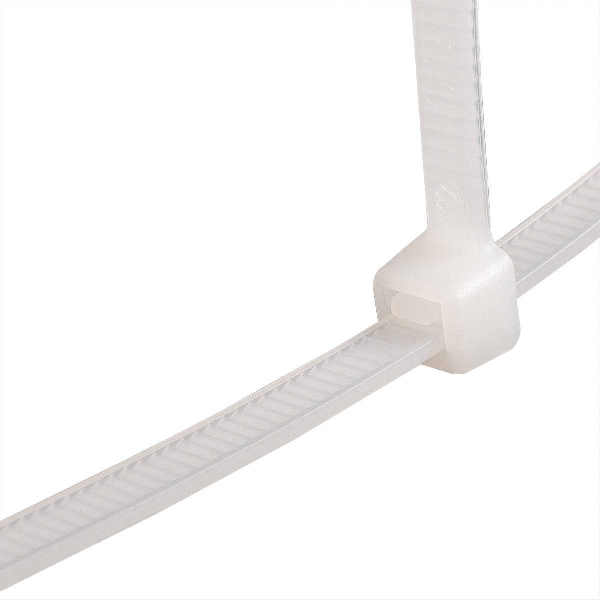 Стяжка нейлоновая белая КСС Fortisflex, 1 шт - фото