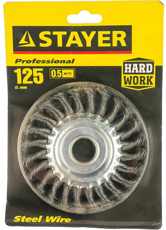 Щетка дисковая жгутированная для УШМ Professional Stayer - фото