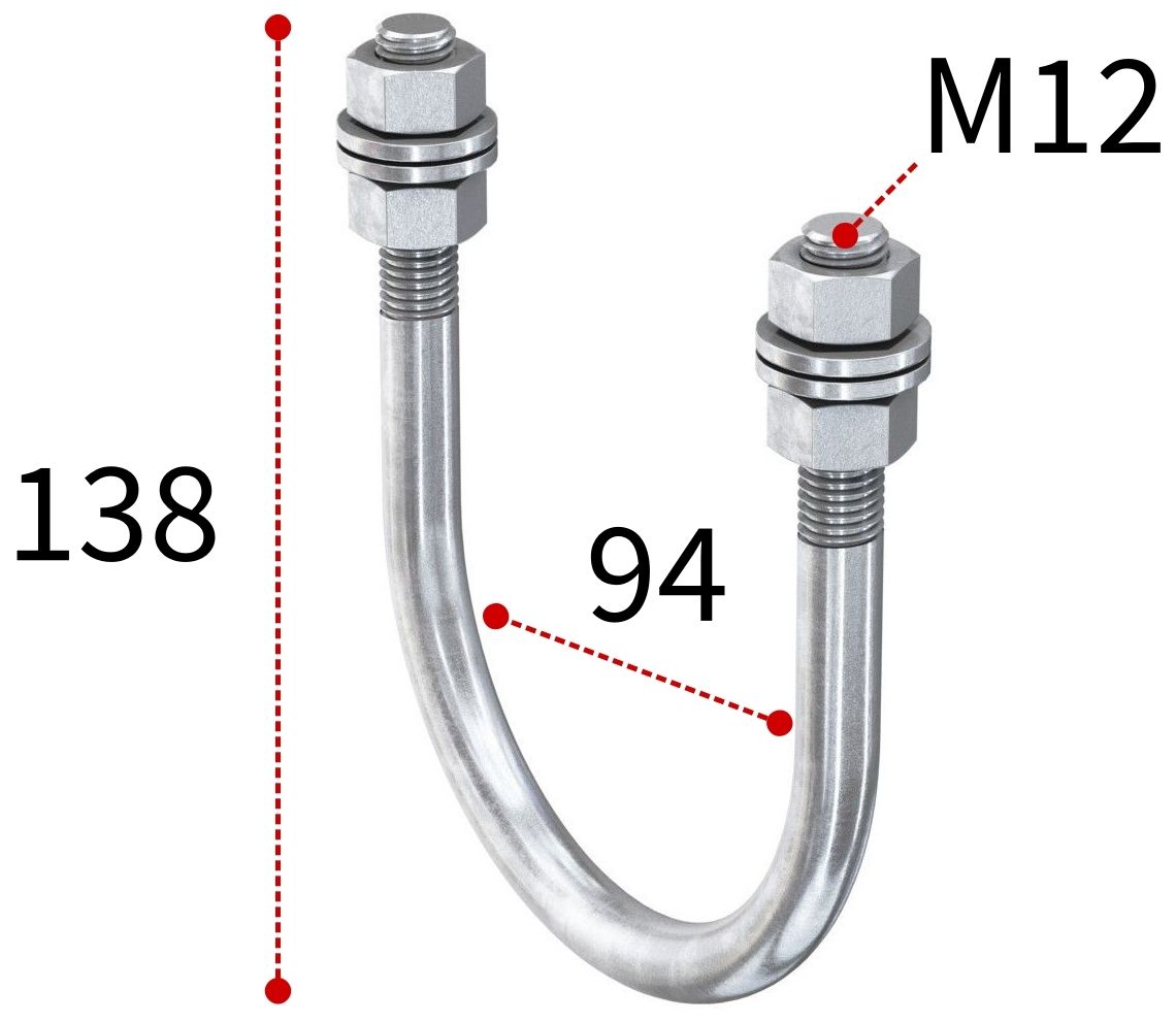 U-образная скоба для тяжелых нагрузок Fischer FMPSU 80 547935, горячеоцинкованная сталь - фото