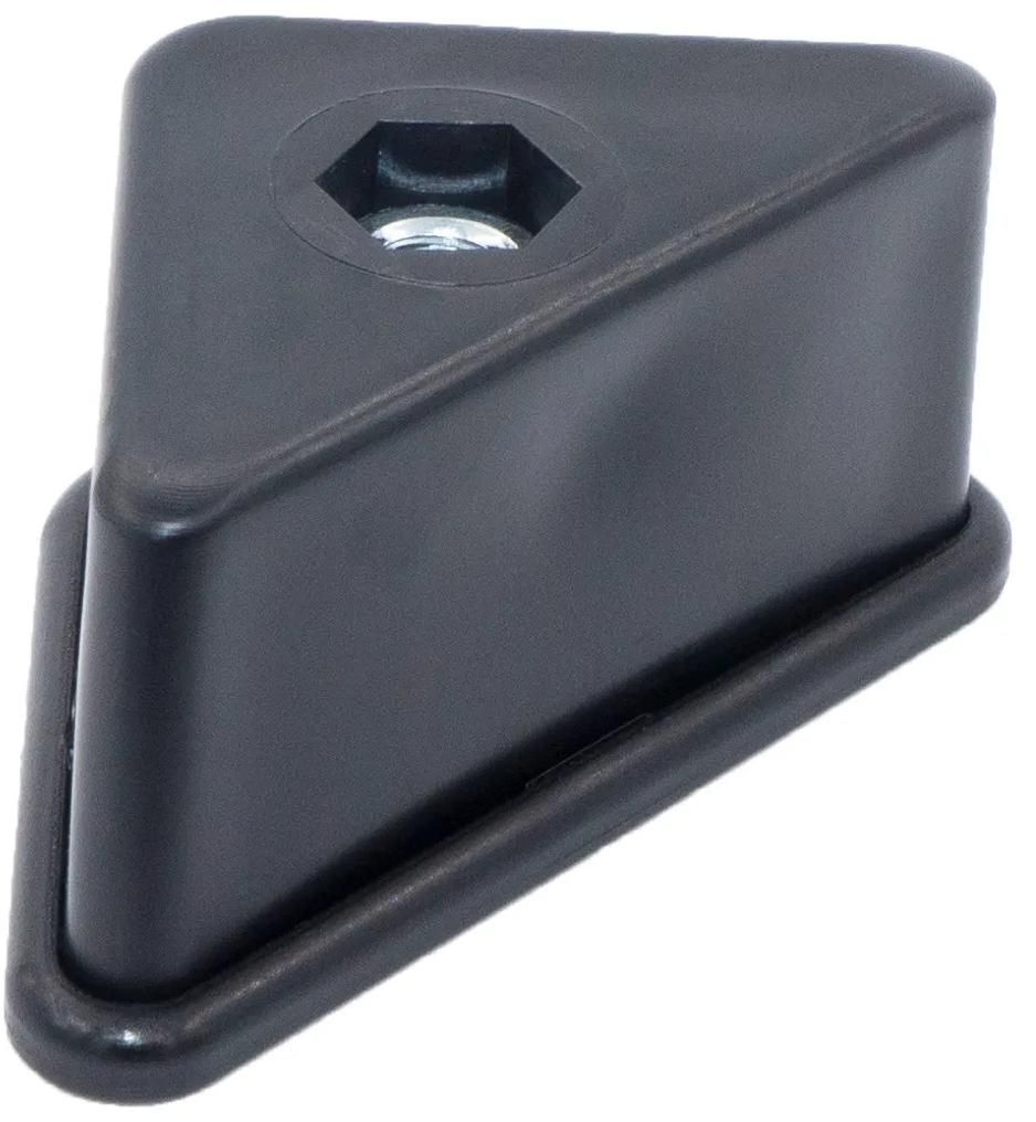 Опора с резьбовым отверстием M8 для равнополочных уголков 40х40 мм У40-40М8ЧН, пластик - фото