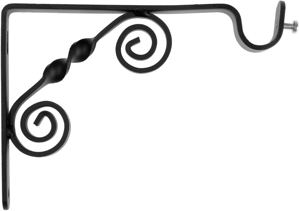 Кронштейн для карниза однорядный винтаж D20 150 мм, модель 1, цвет в ассортименте - фото