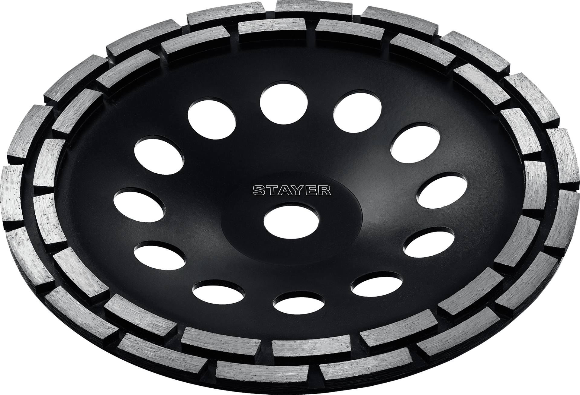 Чашка алмазная шлифовальная двухрядная 180 мм Double Stayer 33381-180 - фото