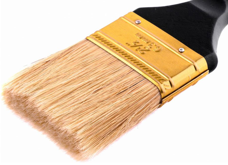 Кисть плоская с деревянной ручкой Профи Matrix, натуральная щетина - фото