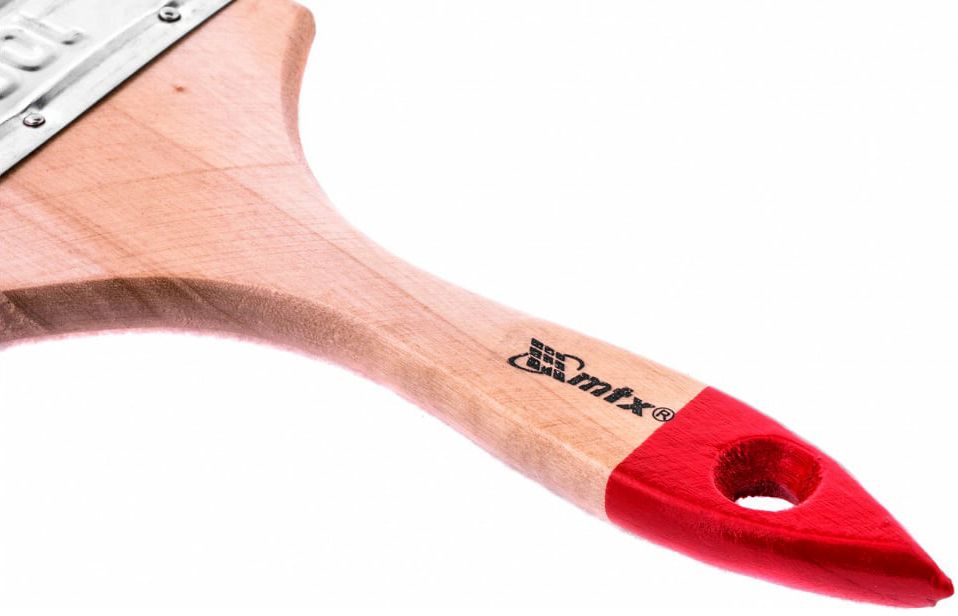 Кисть плоская с деревянной ручкой Стандарт Matrix, натуральная щетина - фото