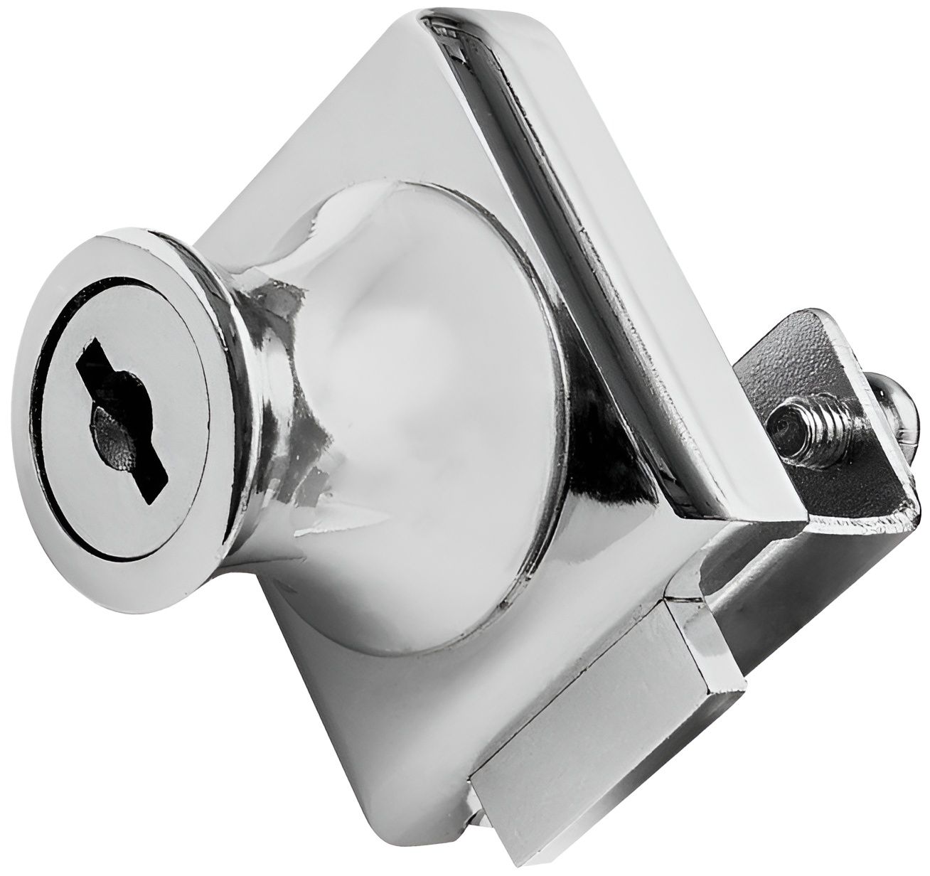 Замок накладной для стеклянных дверей 35,8х50 мм LOCK 805 CR 3468, хромированный - фото