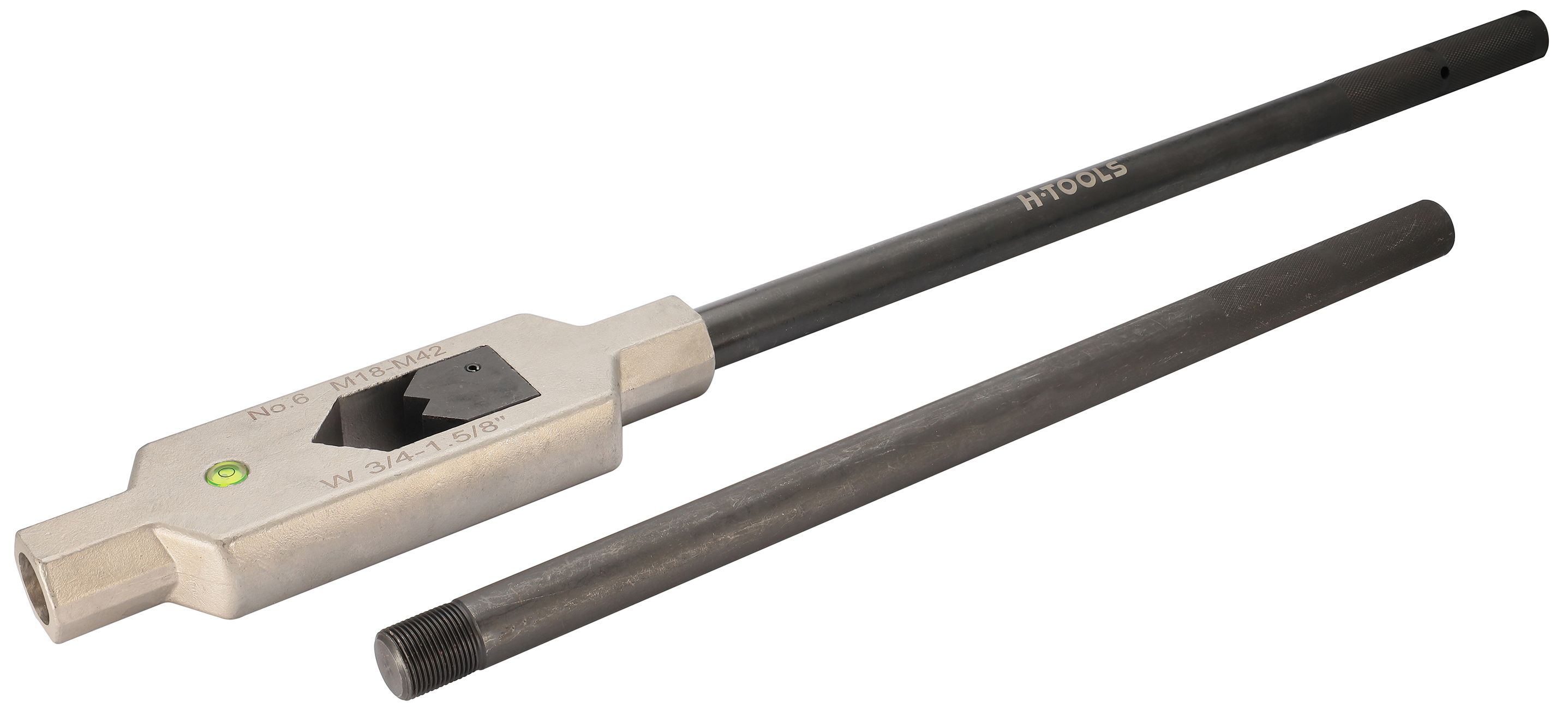 Вороток для метчиков с уровнем №6 M18-M42 (11,0-24,0 мм) 1000 мм Inox DIN 1814 H-Tools 08802090 - фото