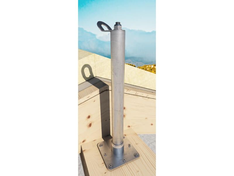Крепеж для опоры TOWER на деревянные конструкции 160 мм Holz Technic BEF201VGS, оцинкованная сталь - фото