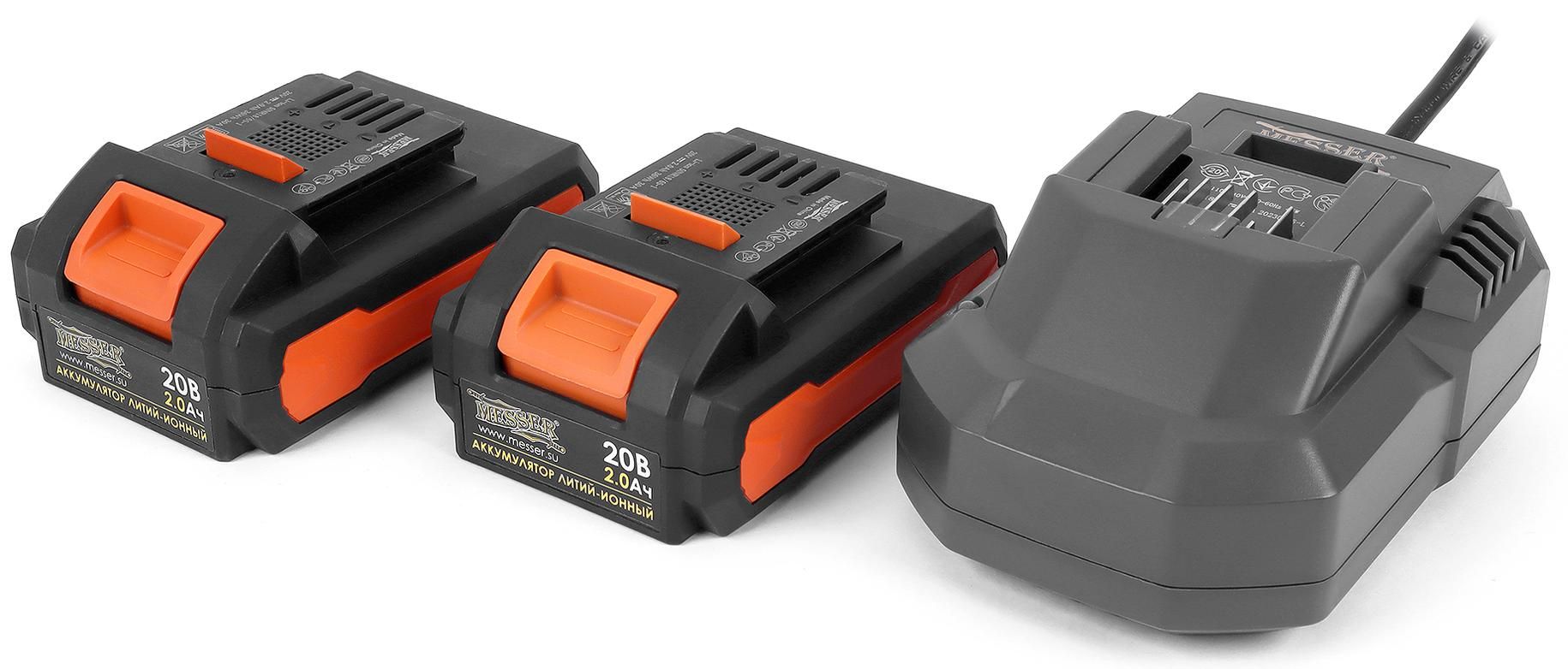 Гайковерт аккумуляторный ударный 750 Нм М20 2 Ач DCW9 Messer 05-41-092 - фото