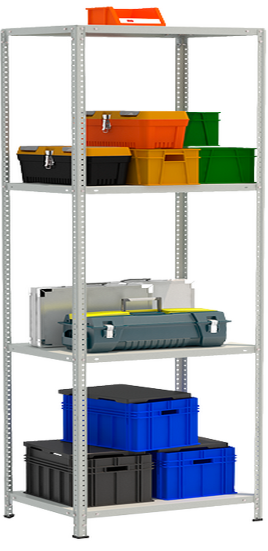 Стеллаж металлический до 150 кг, 4 полки Металл-завод СТФ 754-1,8 1800х700х500 мм - фото