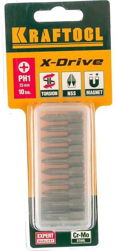 Набор торсионных бит PH X-Drive Expert Kraftool - фото