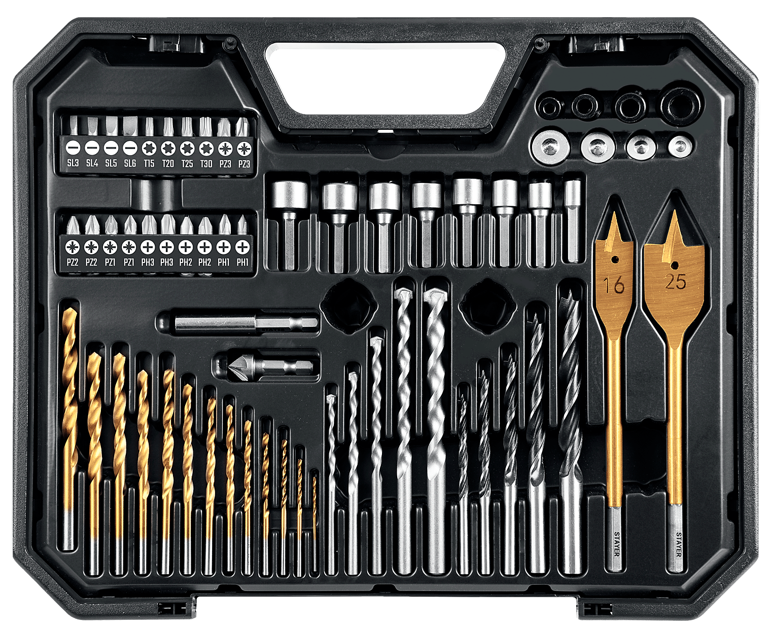 Набор универсальный комбинированный Unix-63 Stayer 29720-H63, 63 шт - фото