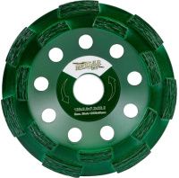 Чашка шлифовальная двухрядная алмазная 125 мм по бетону и граниту Messer 05.125.002