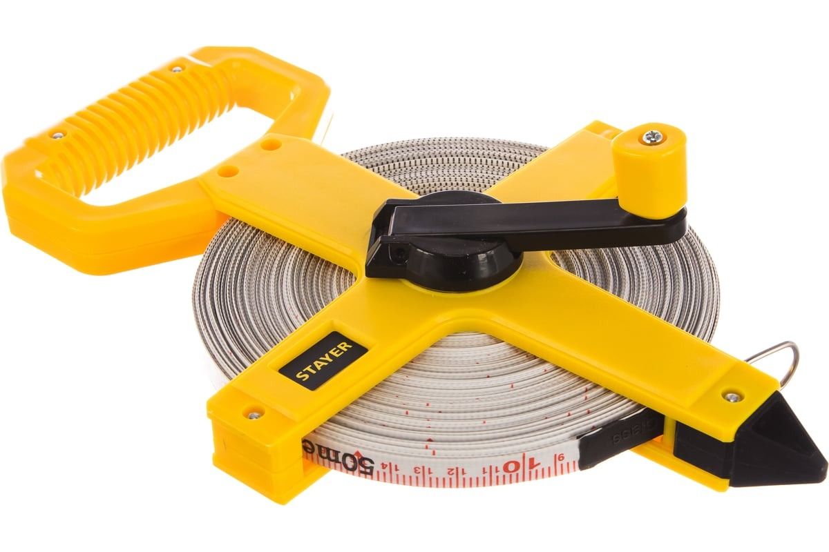 Лента мерная геодезийная фиберглассовая 50 м STAYER GeoMax 3418-50 - фото