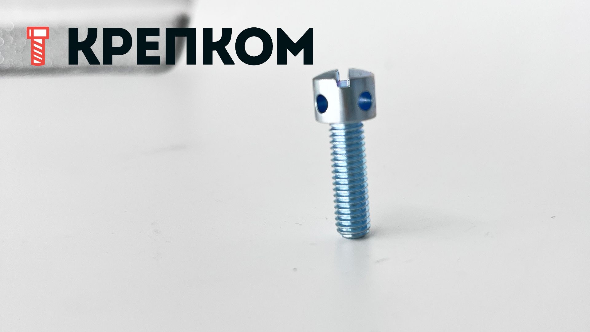 Винт пломбировочный DIN 404, класс прочности 5.8, оцинкованная сталь - фото