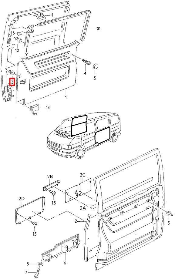 Клипса автомобильная с резьбовым штырьком AS-044 - фото