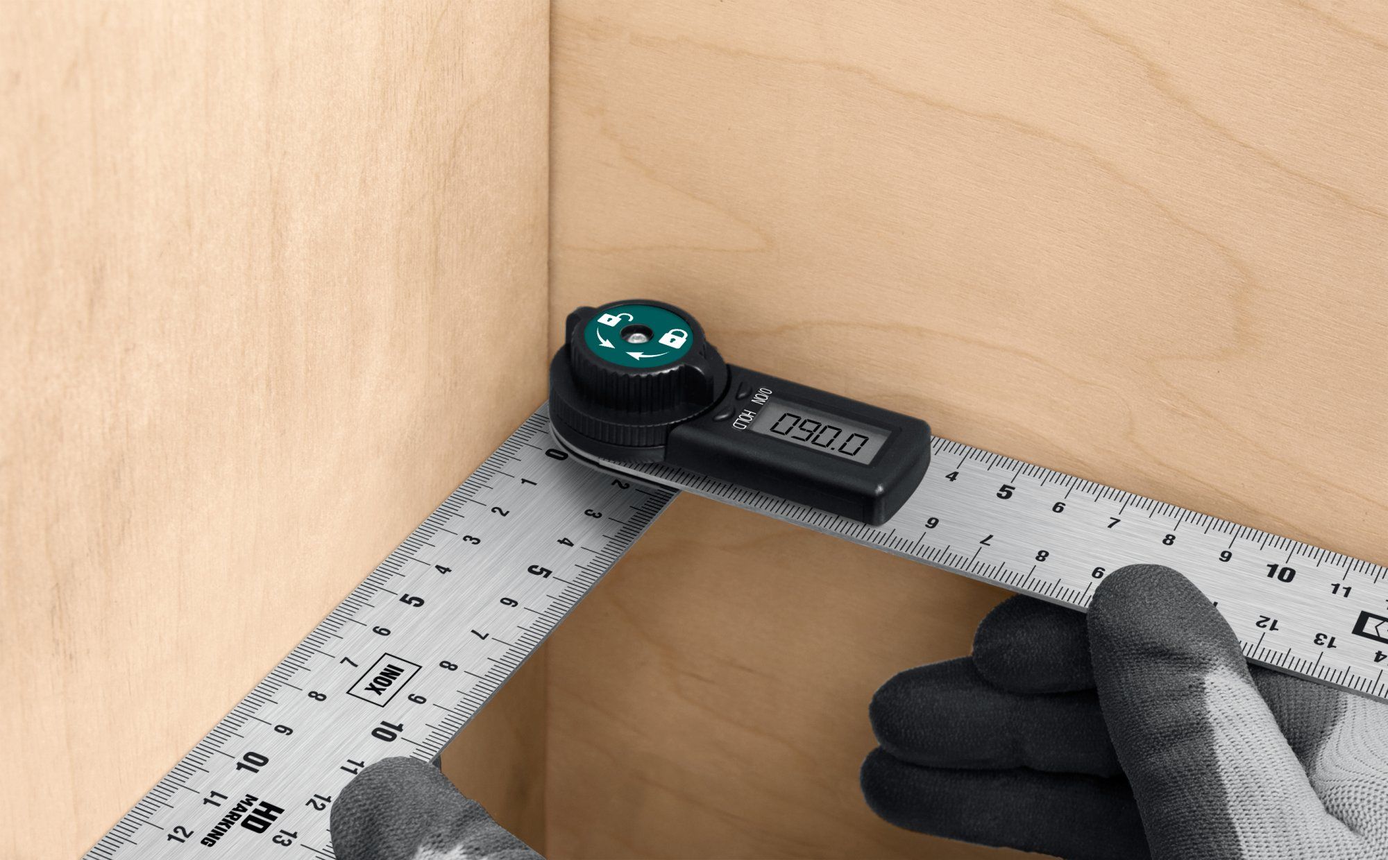 Транспортир-угломер электронный DPM-20 200 мм Kraftool 34682 - фото