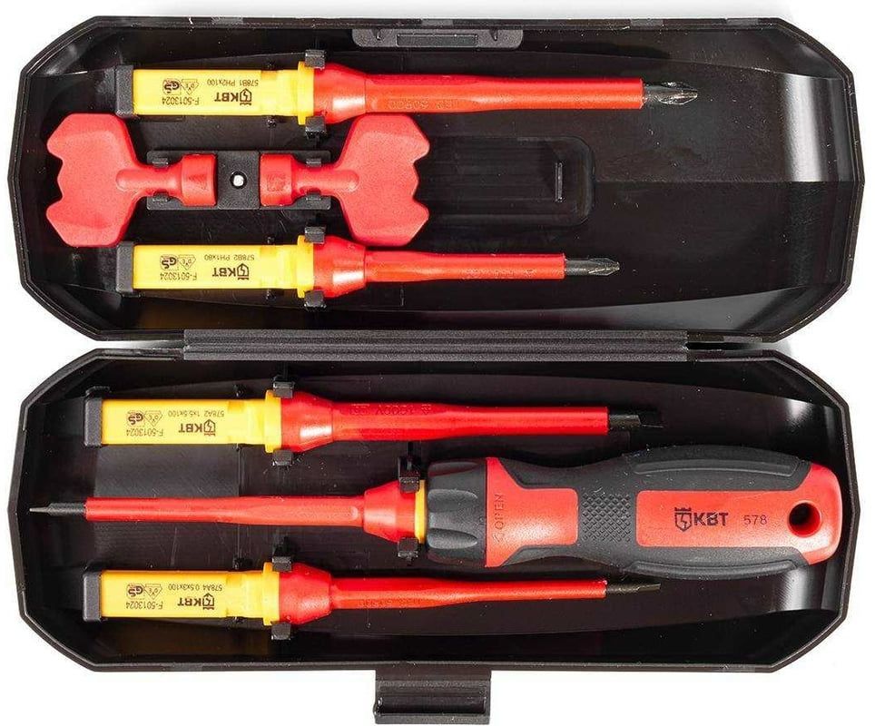 Набор диэлектрических отверток КВТ Профи НИО-4405 83785, 8 предметов - фото