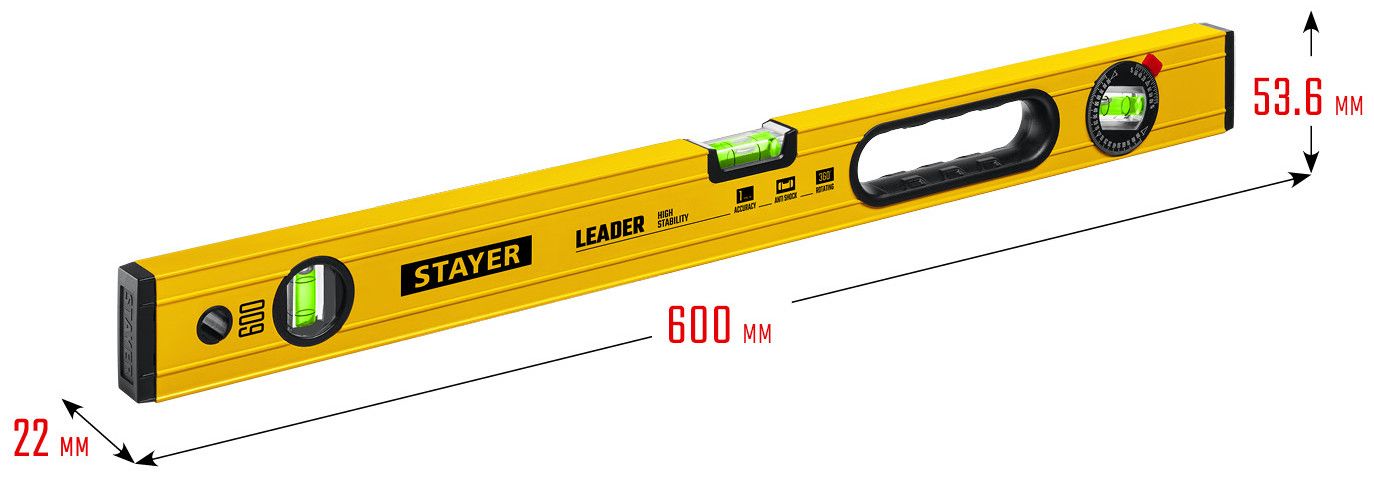 Уровень строительный усиленный Stayer Leader Master - фото