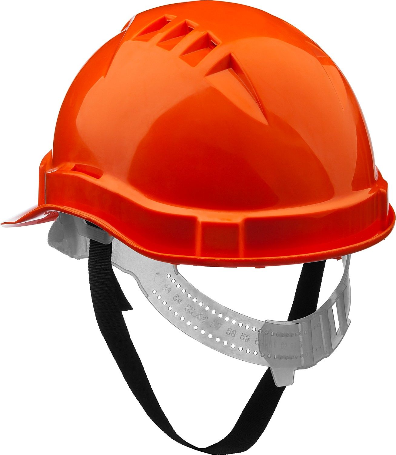 Каска защитная оранжевая с универсальным креплением для наушников и щитков ЗУБР 11090_z01 - фото