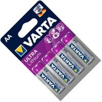 Батарейка 6106 литиевая пальчиковая АА 1,5 В Varta 6106301404М, 4 шт в блистере