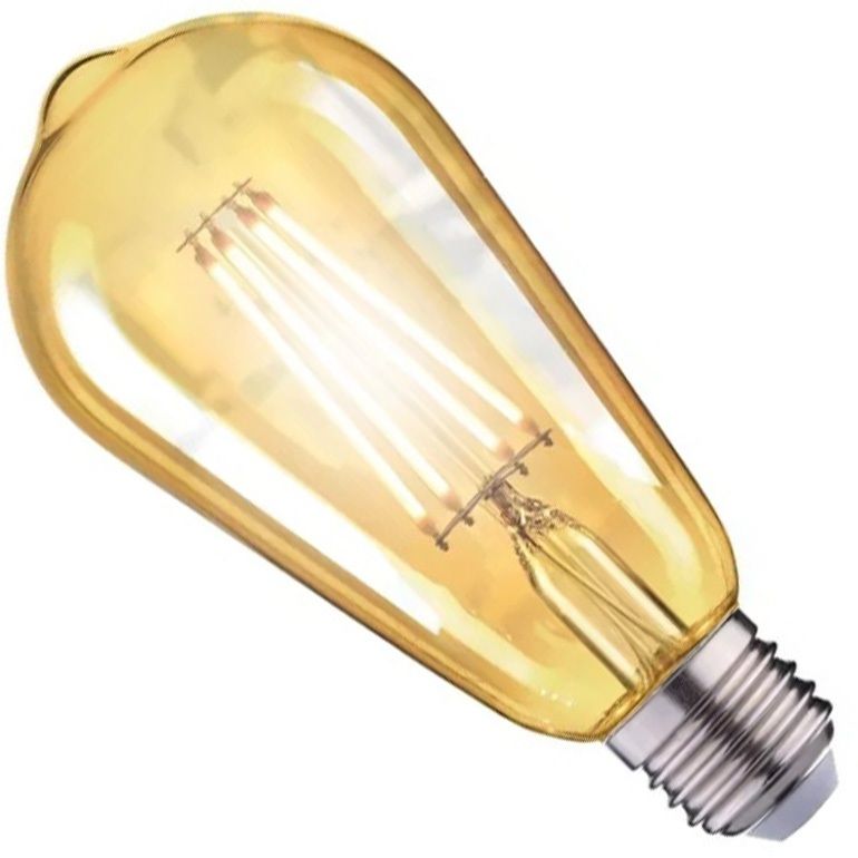 Лампа светодиодная LED ST64 Эдисона 6 Вт E27 2200 K прозрачная Фотон 22626 - фото