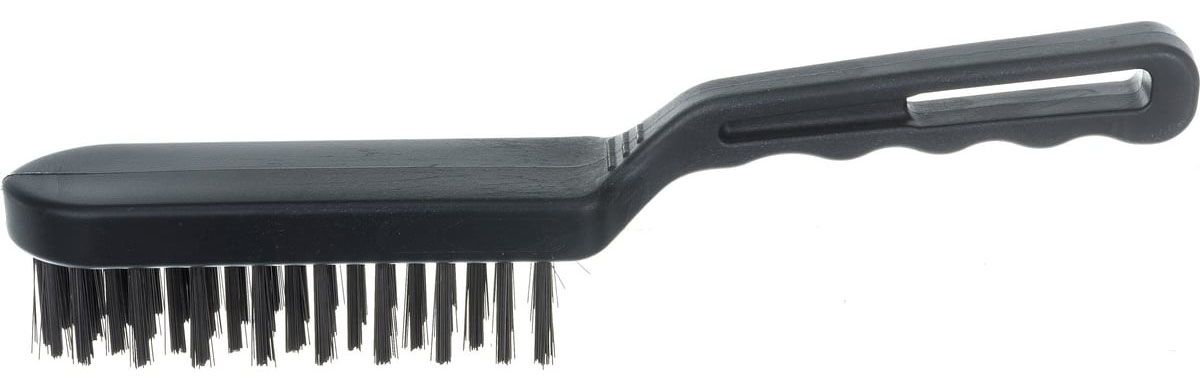 Щетка проволочная стальная с пластмассовой ручкой, 5 рядов, ЗУБР 35011-5 - фото