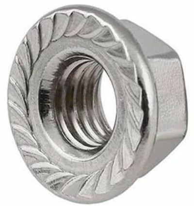 Гайка дюймовая 3/8"-16 UNC увеличенная DIN 6923, класс прочности 5, оцинкованная сталь - фото