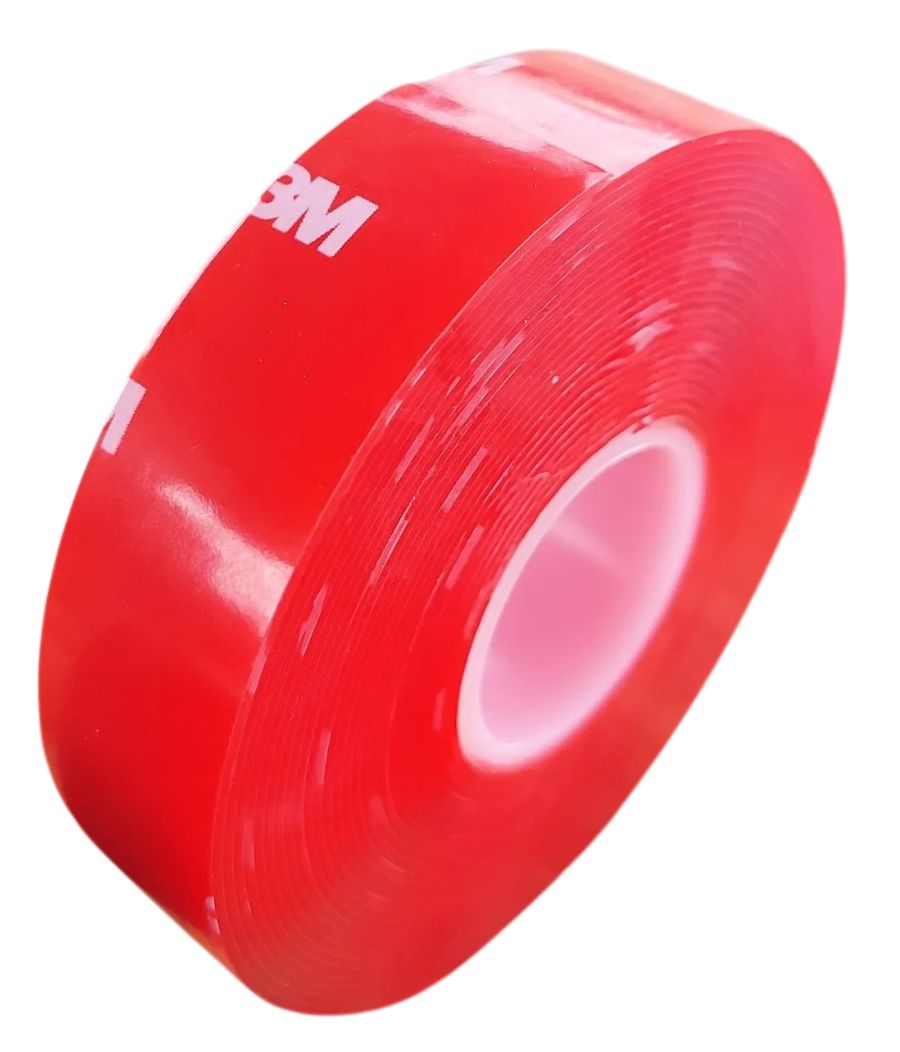 Лента двухсторонняя акриловая толщина 0,8 мм длина 5 м 3M, прозрачная  - фото