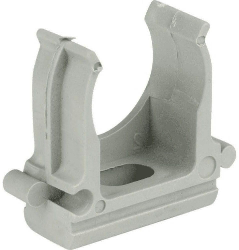 Клипса для труб одинарная Росдюбель, пластик - фото