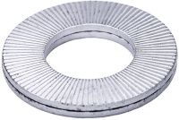 Шайба М10 DIN 25201 (аналог Nord-Lock) широкая, сталь с покрытием Delta-Protekt