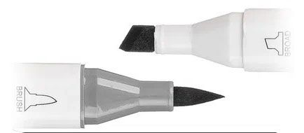 Набор скетчмаркеров 2-х сторонних, 1-7 мм 6 цветов, MC-5600-6 - фото