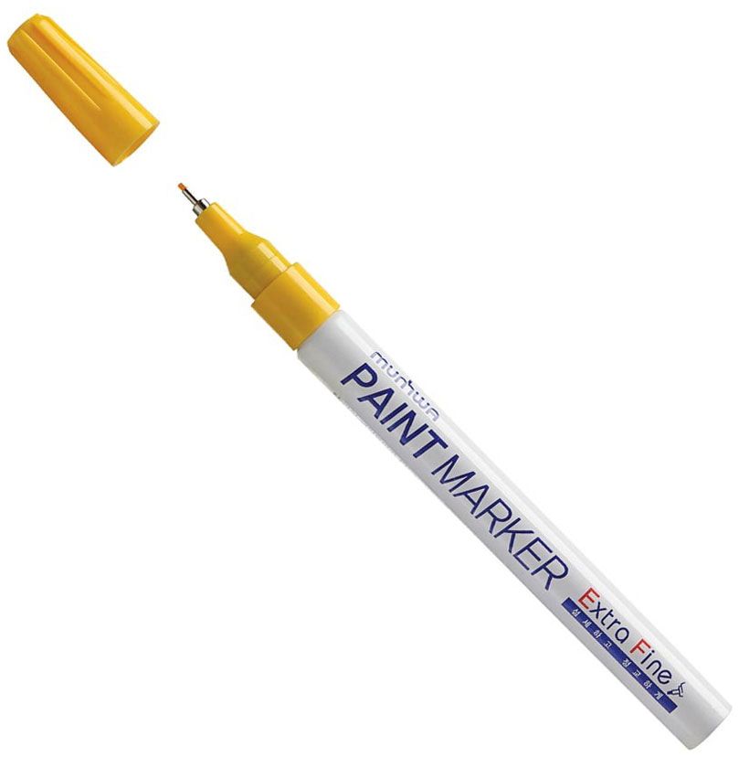 Изображение товара Маркер-краска MunHwa EFPM-08 желтый 1 мм, водостойкий, металлический корпус