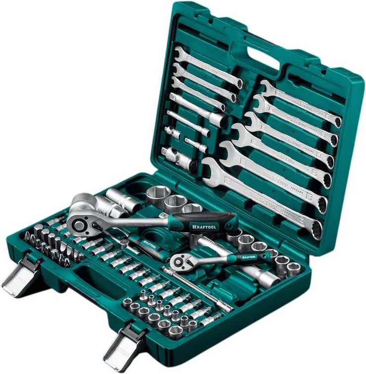 Набор инструмента универсальный 1/2"+1/4" Kraftool X-Drive 27887-H82_z03, 82 предмета - фото