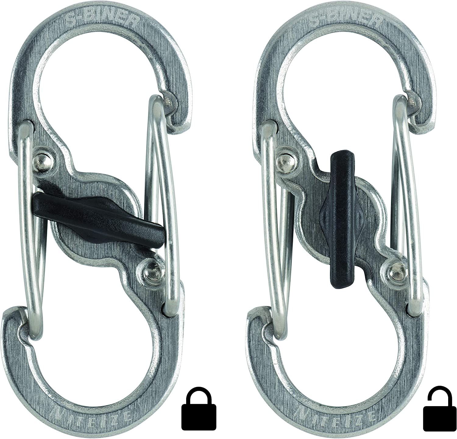 Набор карабинов Nite Ize Key Rack Locker KLK-11-R3, нержавеющая сталь - фото