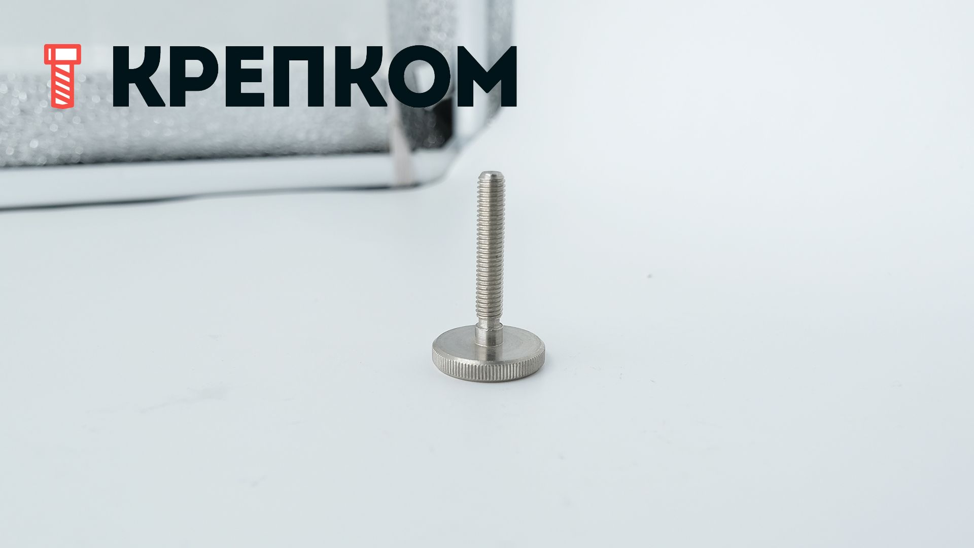 Винт прижимной с накаткой низкий DIN 653, нержавеющая сталь А1 - фото