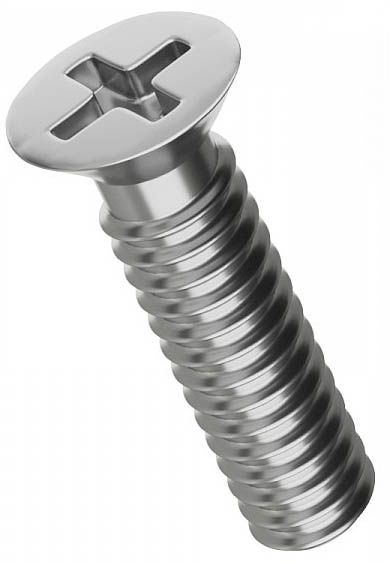 Винт М4х10 с потайной головкой DIN 965 шлиц PH, титан Gr2 - фото