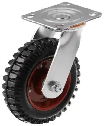 Изображение товара Большегрузное поворотное колесо 160 мм PS 160 с резиновым протектором для промышленного транспорта